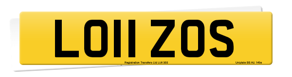 Registration number LO11 ZOS